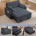 thumbnail image 4 of Pingliang Home Convertible Loveseat Reclining Sleeper Sofa Pull Out Bed,2 Seat Small Couch with Storage Side Pockets,for Living Room Apartment Office Studio, 4 of 11