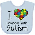 thumbnail image 3 of Inktastic I Heart Someone with Autism Boys or Girls Baby Bib, 3 of 4
