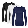 thumbnail image 1 of Sivvan 3 Pack Womens Comfort Long Sleeve Multi Color T-Shirt/Underscrub Tee, 1 of 6