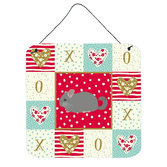 Agouti Chinchilla Love Wall or Door Hanging Prints Red