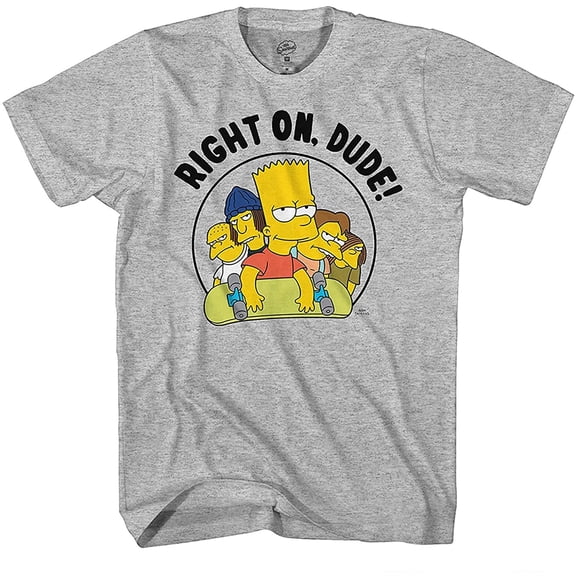 The Simpsons Boys Bart Simpson Skating Shirt - Krusty The Klown, Bart and Homer Simpson Tee Graphic T-Shirt