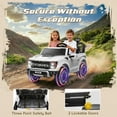 thumbnail image 5 of Conchico 24V Licensed Ford F150 Raptor Battery Powered Ride on Truck with Remote Control, 2-Seater and Rear Trunk for Toddlers Kids Ages 3-8 Gift, White, 5 of 9