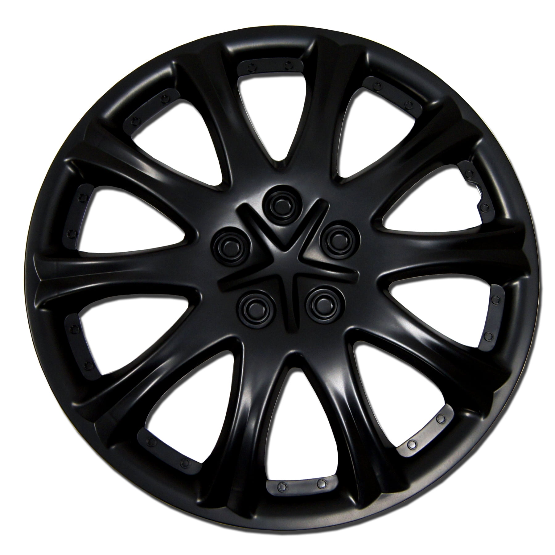 15" Wheel Rim Cover Hubcap Matte Black Red For Ford Fiesta 4pcs Set 