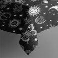 thumbnail image 3 of Black White Sun Moon Snake Butterfly Pattern Rectangle Tablecloth 60"x84",Waterproof Polyester Rectangle Table Cloth, Wipeable Spillproof Polyester Tablecloth for Dining, Camping, Indoor and Outdoor, 3 of 5