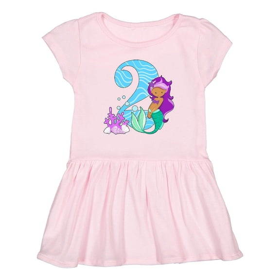 Inktastic Second Birthday Mermaid Girls Toddler Dress