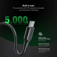 thumbnail image 5 of Esoulk 5ft USB-C to USB-C 60W Ultra-Fast Charging/Data Sync Cable for Motorola Moto G Stylus 5G 2024 - Black, 5 of 9
