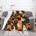thumbnail image 3 of Halloween Throw Blankets Super Soft Blanket Halloween Bat Pumpkin Cozy Blanket for Bedroom and Living Room 50"X40", 3 of 6
