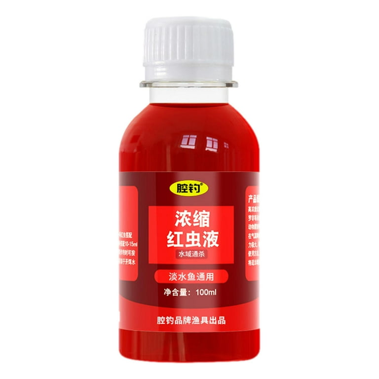 Local Warehouse】【100ml】 Effective Fish Attractant Concentrated Red Worm  Liquid Fish Bait Additive High Concentration Fish Bait Trout Cod Carp Bass  100ml Fish Attractant Concentrated Red Worm Liquid Fish Bait Additive  Fishing Bait