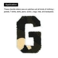 thumbnail image 4 of Uxcell Letter G Chenille Stitch Sew On Letter Patch Camouflage White 3.9" Chenille Embroidered Camo Letter Patch, 4 of 6