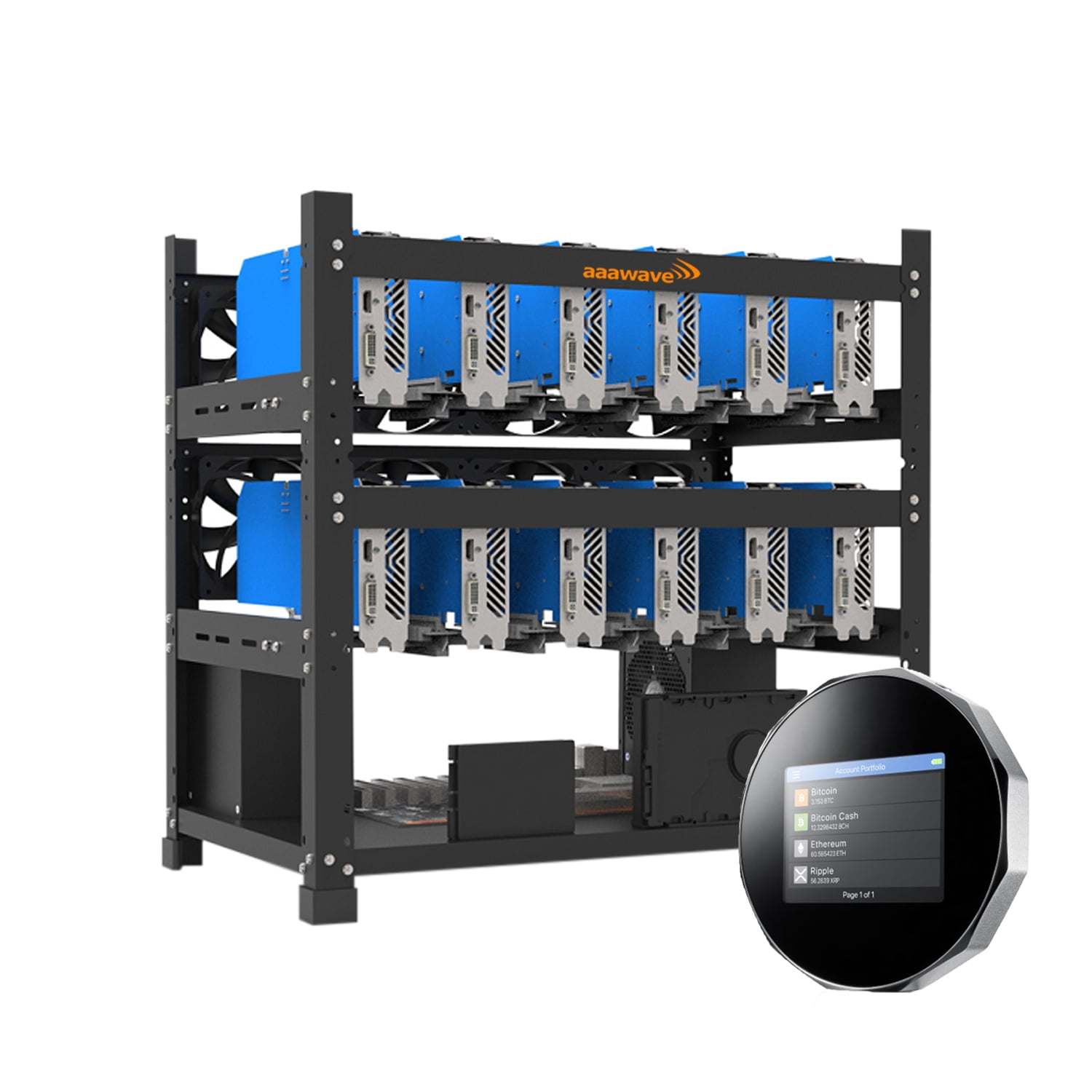 Securely Store Crypto with AAAwave 12GPU Open Frame Brunei | Ubuy