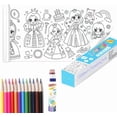 thumbnail image 1 of Children's Drawing Roll 11.8x118.1 Inch Paper Roll Cute Princess, 1 of 7