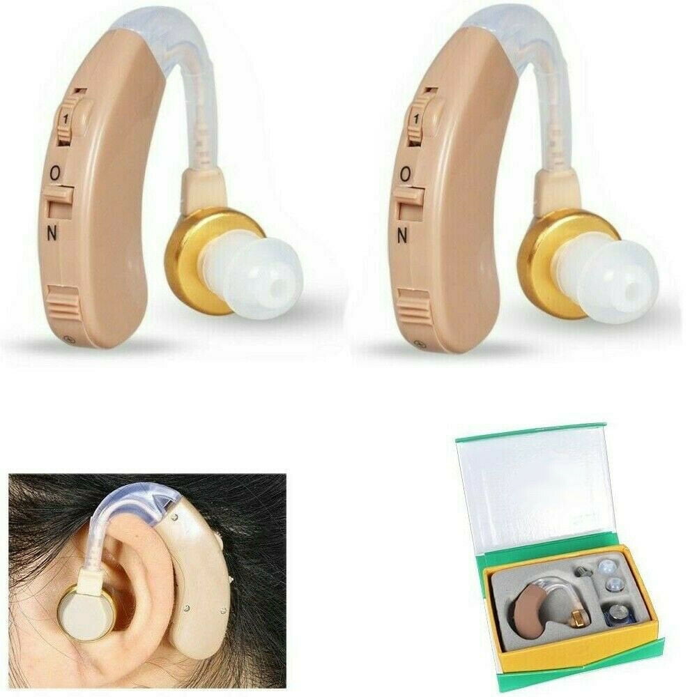 A Pair OF Digital Tone Hearing Aid Aids Kit Behind the Ear Sound Voice