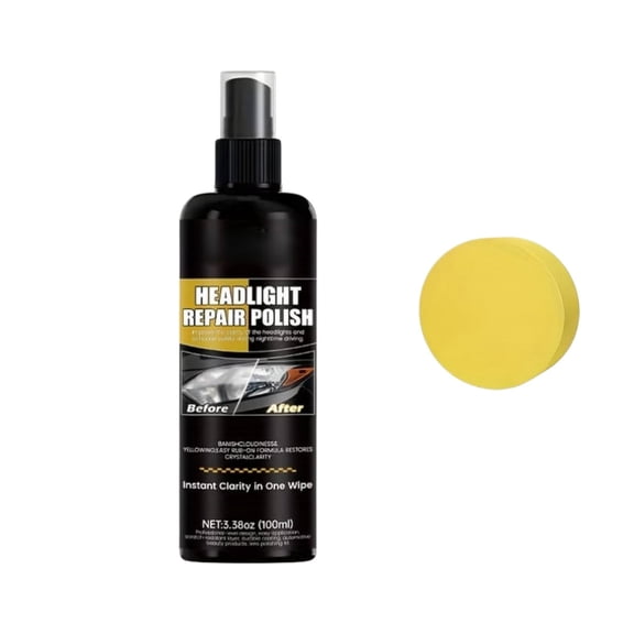 Headlight Spray Kit with Antioxidant Coating for Long Lasting and Scratch Removal