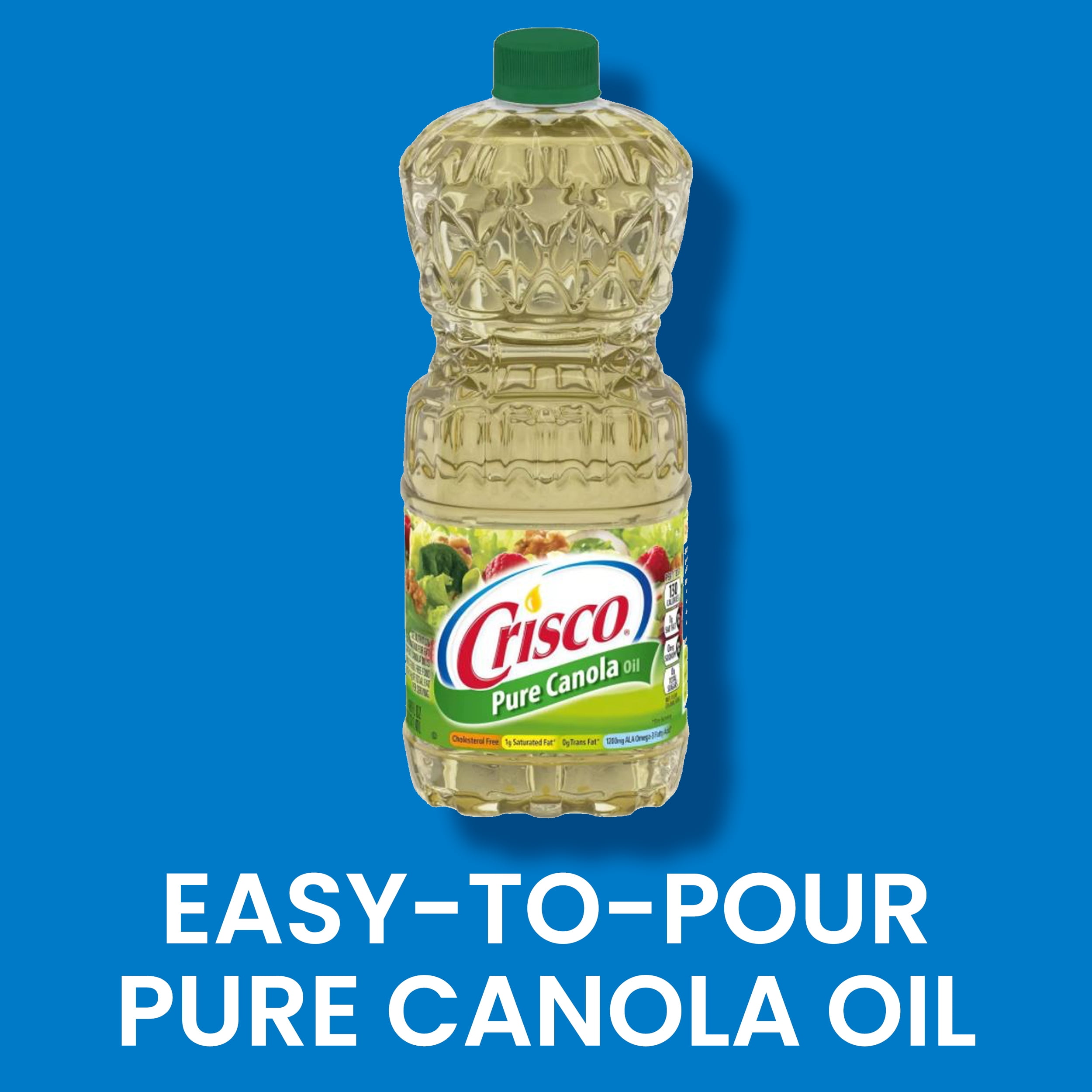 (2 pack) Crisco Pure Canola Oil, Cooking Oil, 40 fl oz