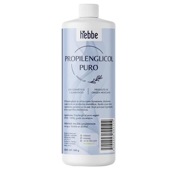 Propilenglicol Hebbe Hidratante Solvente para Cosméticos 500 g