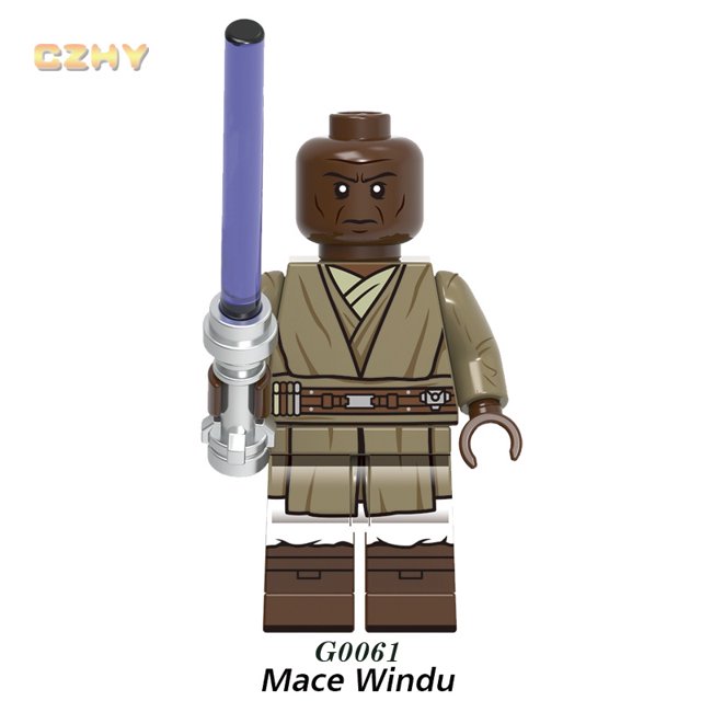 Nuevo Obi-Wan Anakin Qui-Gon Jinn Jei Temple Guard Mace Windu Ahsoka Dooku Ella Secura Mini Space Wars Figura Juguetes
