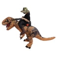 thumbnail image 4 of Disfraz inflable de dinosaurio para adultos, impermeable, para montar en el T Rex, divertido disfraz inflable para Halloween, fiesta de disfraces, juguete marrón, 4 of 15