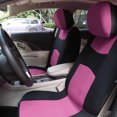 thumbnail image 2 of Unique Bargains 4 Pcs Universal Front Car Seat Cover Kit Flat Cloth Fabric Seat Protector Pink, 2 of 7