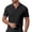 A-Black1178, variant on Bibifish Mens Polo Shirts Short Sleeve Quarter Zip Waffle Knit Casual Shirts Breathable Daily Wear Tops
