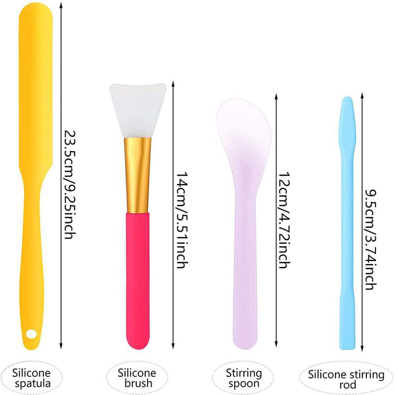Egosky Silicone Stir Sticks Kit 16Pcs, Silicone Epoxy Brush, Silicone  Stirring Tool, Mixing Spoon, Silicone Scraper DIY Crafts Tool for