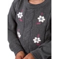 thumbnail image 4 of Modern Moments by Gerber Toddler Girl Embroidered Cabel Sweater, Sizes 12 Months - 5T, 4 of 9