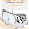 thumbnail image 5 of Funda magnética transparente para iPhone 15Pro, compatible con MagSafe, resistente a impactos y golpes [no amarillea] [Protección contra caídas militares] y antiarañazos., 5 of 5