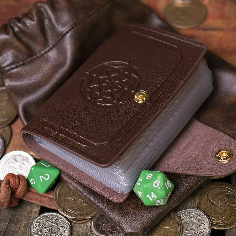 spellbook card binder Amazon.com: Byhoo DND Spell Cards 5e PU Leather Spellbook for Dungeons &  Dragons notebook with 30 Sleeves for Spell Cards Writable Pages and  Magnetic Closure A Must-Have for RPG & Board Games main image 0