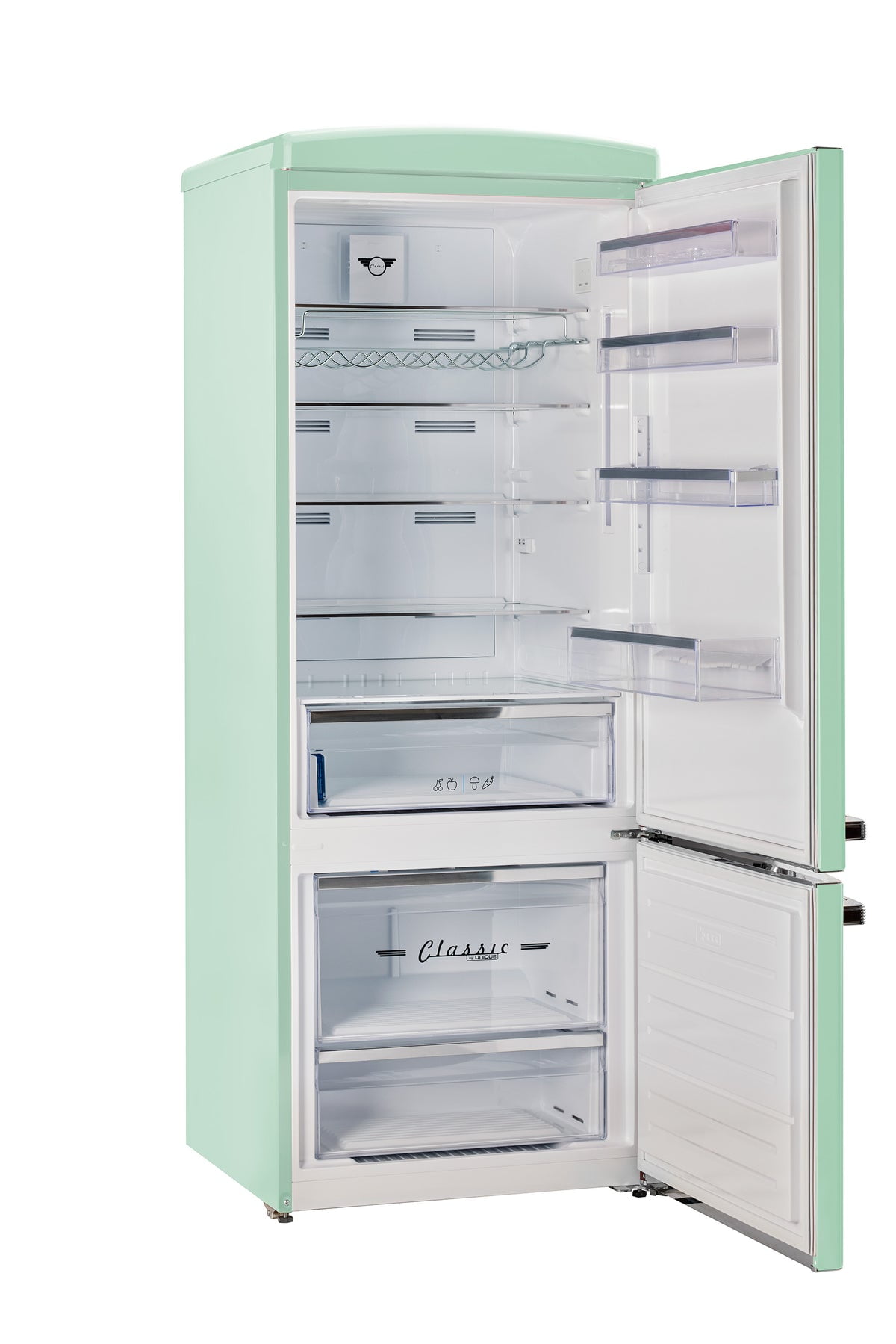 Unique 455L Summer Mint Green Bottom Mount Refrigerator