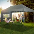 thumbnail image 5 of SANOPY 10x20 FT EZ Pop Up Canopy Anti-UV Waterproof Outdoor Tent Portable Party Commercial Instant Canopy Shelter Height Adjustable Tent Gazebo with 6 Removable Sidewalls, 4 Sandbags, Roller Bag, 5 of 17