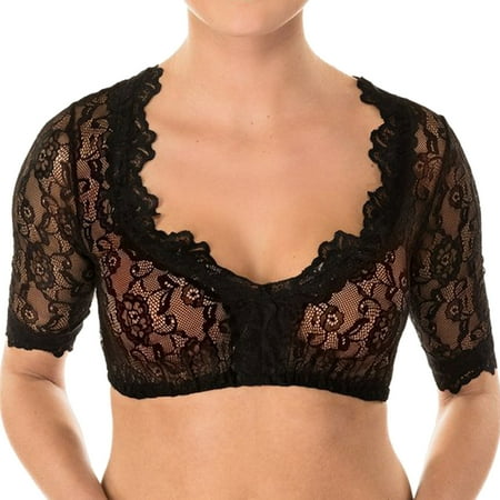 

UDAXB Lingerie Ladies Elegant Bodysuit Black Bodysuit Lace Shirt For Oktoberfest Ladies Elegant Classical Halloween Oktoberfest Lace Panel Small Shirt Top