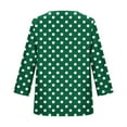 thumbnail image 5 of Jsaierl Womens 3/4 Length Sleeve Silk Satin Tops Summer V Neck Shirts Boho Polka Dot Petite Blouses Workout Holiday Tunic Top S-5XL, 5 of 6