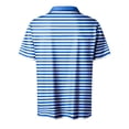 thumbnail image 5 of Striped Polo Shirts for Men Short Sleeve Collar Summer, Men's POLO Shirt Pinstripe, Blue 2xl, 5 of 5