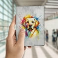 thumbnail image 4 of Watercolor Drip Labrador Retriever Pop Art Colorful Portrait Artwork Travel Passport Wallet Lab Dog Lover Gifts PU Leather Passport Holder Cover - 01009, 4 of 5