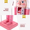 thumbnail image 3 of Gymnture christmas Pink Wooden Nutcracker Soldier Christmas Ornament Decoration, 3 of 10