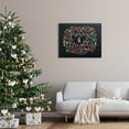 thumbnail image 2 of Merry & Bright Poinsettia Wreath Holiday Graphic Art Gallery Wrapped Canvas Print Wall Art, 2 of 7