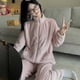 thumbnail image 2 of Conjunto de Pijama informal de felpa para Mujer, Tops de manga larga, pantalones largos, Pijama de franela, cálido, suave, lindo, traje de casa, Invierno, 2 of 4
