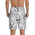 thumbnail image 2 of Balery Pandas Men's Cotton Knit Pajama Shorts Waistband & Pockets,Short Pajama Pants-XX-Large, 2 of 8