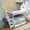 White, variant on Harper & Bright Designs Twin House Bunk Bed with Storage Stairs and Drawers, Wood Twin Over Twin Castle Bed with Drawers Shelves & LED Lights, White