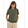 thumbnail image 1 of Camisetas de Corta Extragrandes para Mujer, Cuello Redondo, Holgadas, para Hacer Ejercicio, Informales, de Verano, de Algodón, Verde, XXXL, 1 of 9