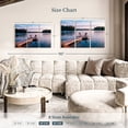 thumbnail image 4 of Elephant Stock Lake Dock Chairs Wall Art - Horizontal Multi Panel Canvas - Living Room Wall Decor - Nature Multi Panel - Teal And Blue Decor - 45" x 28", 4 of 8