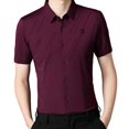 thumbnail image 4 of Camisa de manga corta para hombre, estilo urbano, ligera, moderna y elegante. SG, 4 of 9