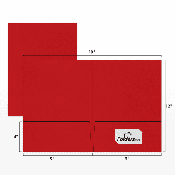 LUXPaper 9 x 12 Presentation Folders, Ruby Red, 10/Pack