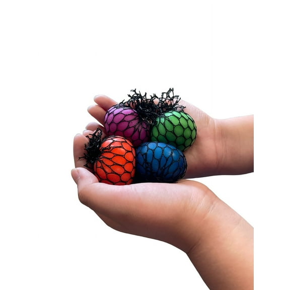 Charmed Mini 2" Mesh Squishy Balls Stress Relief Pressure Relieve Squeeze Grape Balls 12 Counts