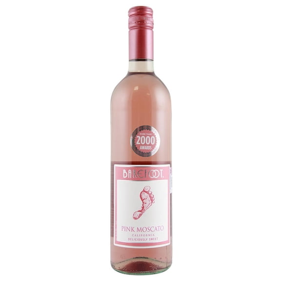 Caja de 12 Vino Rosado Barefoot Pink Moscato 750 ml