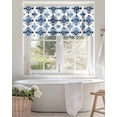 thumbnail image 4 of Bohemia Valances for Windows Blue Argyle Pattern Ethnic Style Retro Abstract Valance Rod Pocket Light Filtering Short Window Treatments Curtains for Kitchen Bathroom Living Room Bedroom, 60 x 18 Inch, 4 of 7