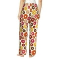 thumbnail image 3 of Naloa Donut Print Women’s Ultra-Soft Comfy Pajama Lounge Pants with Pockets & Drawstring, 3 of 8