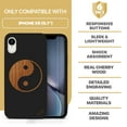 thumbnail image 7 of Wood phone case for iPhone XR compatible protective cell phone cover shockproof slim fit laser engraved Yin Yang design Black wood case for Men & Women by CaseYard, 7 of 7