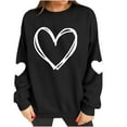 thumbnail image 4 of yievot Women Valentine's Day Sweatshirts Heart Graphic Crew Neck Pullover Long Sleeve Casual Shirts Tops, 4 of 9