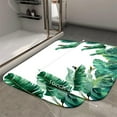 thumbnail image 2 of 1pc Tropical Leaves and Birds Absorbent Non-Slip Bathroom Thickened Flannel Rug Decor,Soft,Quick Drying,Suitable For Indoor/outdoor Use,Bathrooms,Bedrooms,Kitchens,Terrace,Laundry Rooms,16"x24", 2 of 9