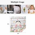 thumbnail image 5 of Easter Cloth Napkins, Spring Bunny Feet Eggs Floral Herb Wooden Plank Washable and Reusable Dinner Napkins Set of 2, Table Napkin for Kitchen Party Birthday Wedding Hotel Housewarming 20"x20", 5 of 9